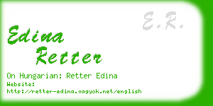 edina retter business card